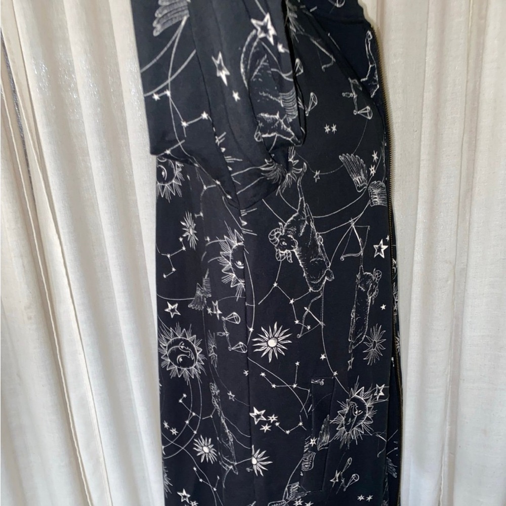 Johnny Was Bijou Astrological Sign Long Hoodie Coat in black - Picture 4 of 8